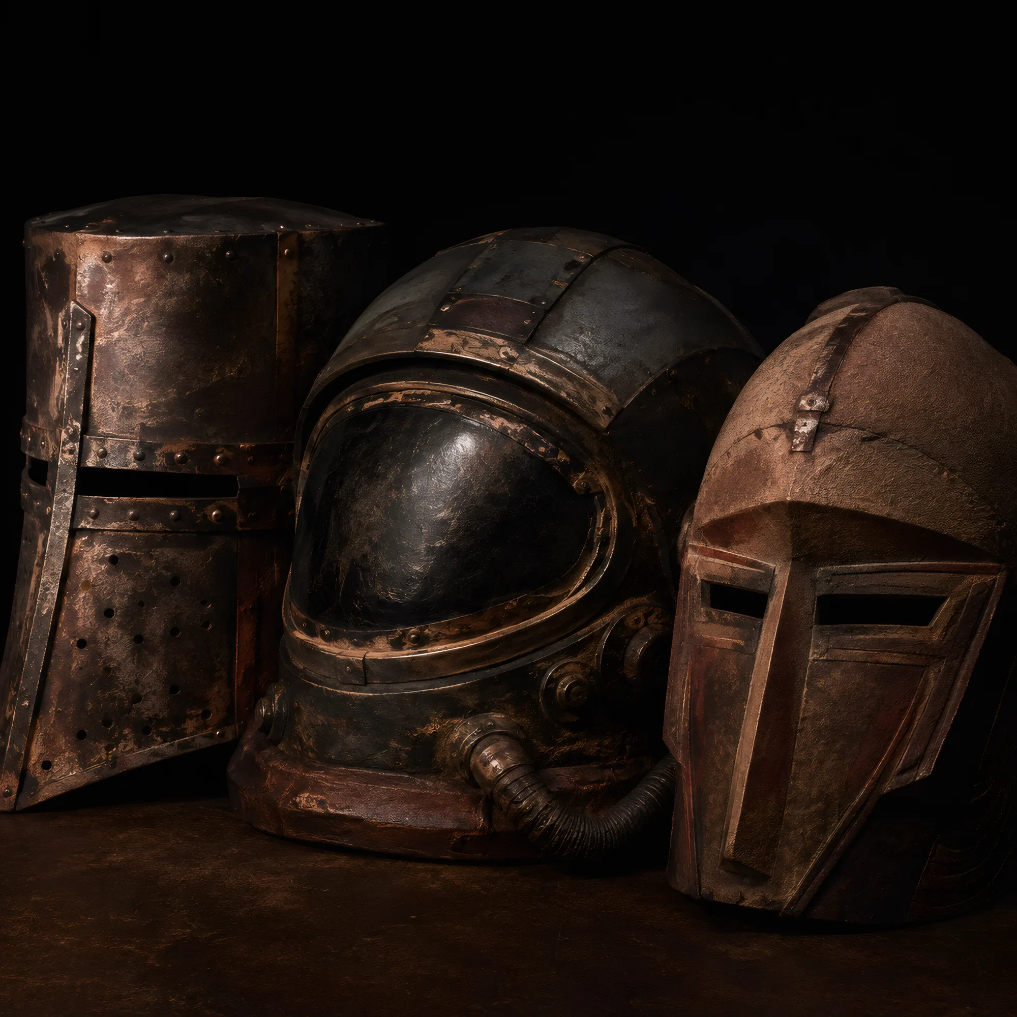 Three Helmets